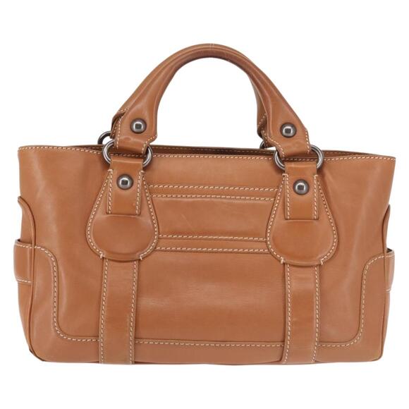 CELINE Boogie Bag Hand Bag Leather Brown - Picture 3 of 13